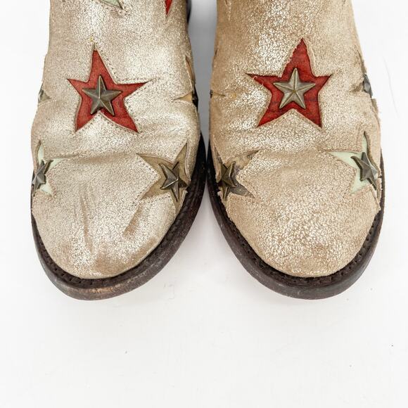 Old Gringo Mexicana Metallic Star Studded Western Cowgirl Ankle Boot size 7.5 - Picture 6 of 12